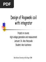 Design of Rogowski Coil With Integrator