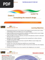 Formulating The Research Design: Session 7-8