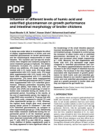 Influence of Different Levels of Humic Acid