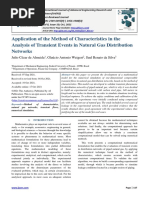 Application of The Method of Characteristics in The Analysis of Transient Events in Natural Gas Distribution Networks