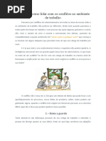 3 Dicas de Como Lidar Com Os Conflitos No Ambiente de Trabalho