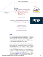 La Planeación Estratégica, Herramienta para La Transformación en El Nivel Preescolar.