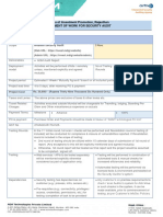 Bureau of Investment Promotion, Rajasthan Statement of Work For Security Audit