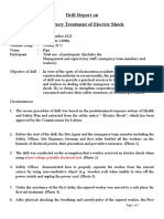 Drill Report On Emergency Treatment of Electric Shock: Low Voltage Portable Electrical Tool