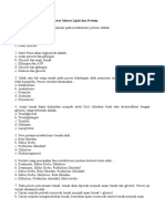 Soal Biokimia Yuda Megantara Prodi D3 Perawat Materi Lipid Dan Protein