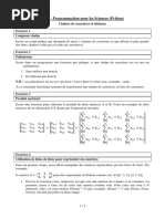 TD 6 - Programmation Pour Les Sciences (Python)