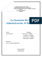 La Sumisión de La Administración Al Derecho