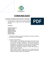 Comunicado Nro 1 Adm