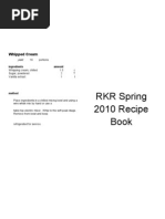 RKR Spring 2010 Recipe Book: Whipped Cream