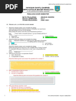 Penilaian Akhir Semester Mata Pelajaran: Bahasa Inggris Kelas / Semester: IX / 1 Tahun Pelajaran: 2020 / 2021