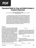 Theoretical Model Drop Bubble Breakup in Turbulent Dispersions