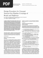 Design Procedure For Uncased Natural-Gas Crossings of Roads and