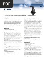 Combination Air Valve For Wastewater - Short Version: Description