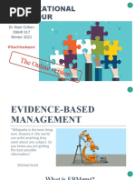 Week 1 - Evidence Based Management