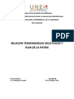 Relacion Tendendencias Delictuales y Plan de La Patria