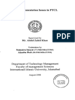 ERP Implementation Issues in PTCL