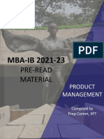 Pre-Read - Product Management