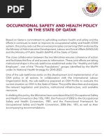 Occupational Safety and Health Policy in The State of Qatar