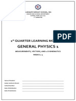 General Physics 1 1st Quarter Module 1 Activities