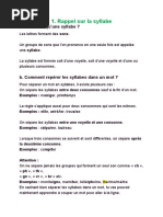 Règles Du Découpage Syllabique