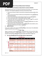 Pi I Unit 2 Pressure Measurement