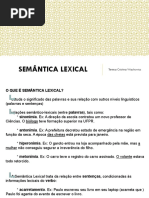 Aula 4 - Semântica Lexical