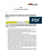 ANEXO 1. Carta de Presentación de La Propuesta