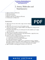 CHAPTER 2: Atoms, Molecules and Stoichiometry