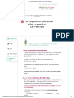 Les Propositions Principales Et Les Propositions Subordonnées - Maxicours