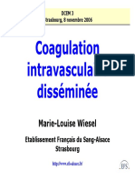 Coagulation Intravasculaire Disséminée