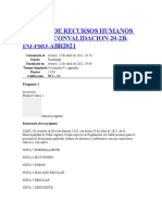 Gestión de Recursos Humanos Público - Examen de Convalidacion