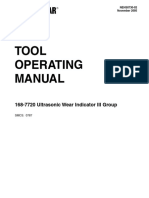 Tool Operating Manual: 168-7720 Ultrasonic Wear Indicator III Group