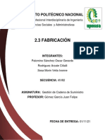 2.3 Fabricación