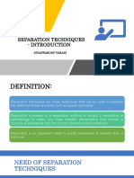 Separation Technique - Pharm Eng I