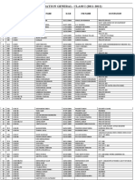 Registration General-Class I (2011-2012) : Reg - No Name D.O.B F/M Name Occupation