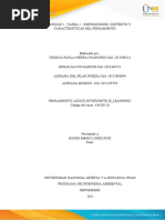 Unidad 1 - Tarea 2 - Disposiciones, Contexto y Características Del Pensamiento