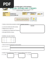 Evaluacion Matematicas Octavo