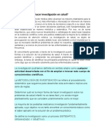 Por Qué Se Debe Hacer Investigación en Salud