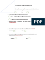 Evaluación Capacitación Manejo de Residuos Peligrosos