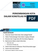 PL3111 - Kuliah 5 - Pekembangan Kota Dalam Konteks Regional - 2019