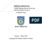 Proposal Perbasi Kota Ternate Penataran Wasit Pelatih 2021