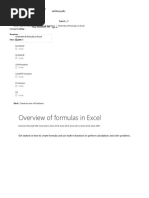 Overview of Formulas in Excel