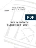 Guía Académica de La Facultad de Teología 2020-2021