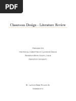 Classroom Design - Literature Review: P S C C D P M C, C P U