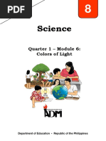 Science 8 q1 w6 Mod 6 Colors of Light