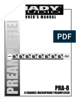 Owner'S Manual: 8 Channel Microphone Preamplifier