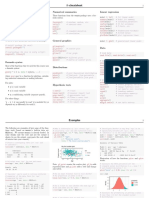 R-Cheatsheet: Help Numerical Summaries Linear Regression