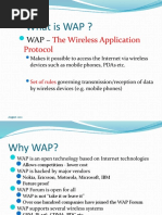 What Is WAP ?: The Wireless Application Protocol