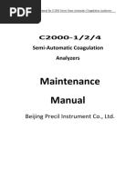 Maintenance Manual: C2000 1/2/4 Semi Automatic Coagulation Analyzers