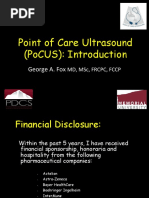 Point of Care Ultrasound (Pocus) : Introduction: George A. Fox